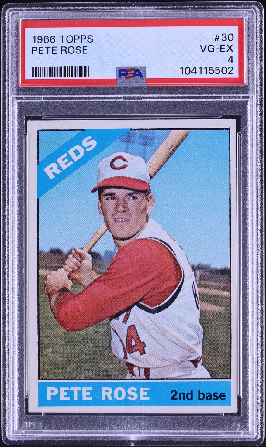 1966 Topps Pete Rose #30 PSA 4 VGEX