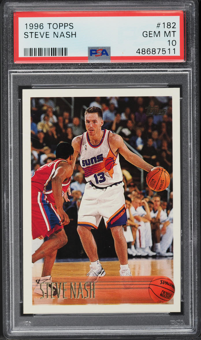1996 Topps Basketball Steve Nash ROOKIE #182 PSA 10 GEM MINT