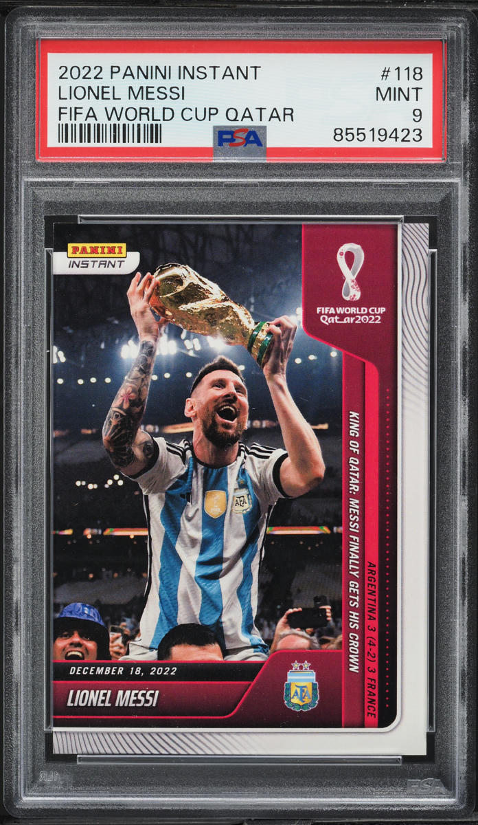 2022 Panini Instant FIFA World Cup Lionel Messi /22081 #118 PSA 9 MINT