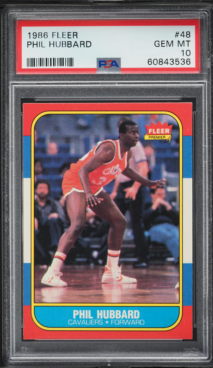 1986 Fleer Basketball Phil Hubbard #48 PSA 10 GEM MINT