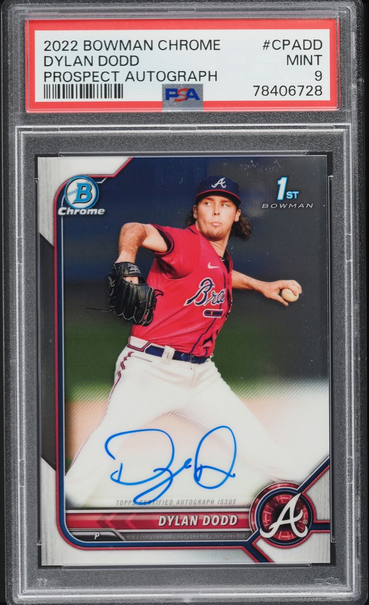 2022 Bowman Chrome Dylan Dodd PROSPECT AUTO #CPA-DD PSA 9 MINT