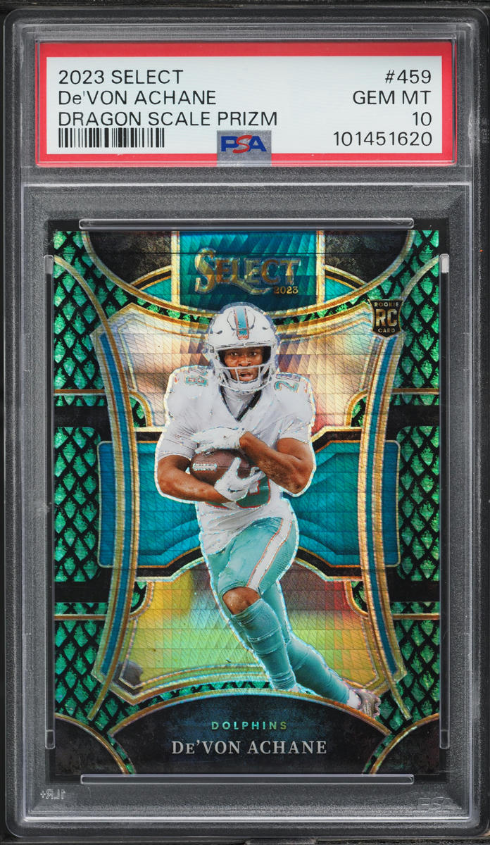 2023 Select Dragon Scale Prizm De'Von Achane ROOKIE /70 #459 PSA 10 GEM MINT