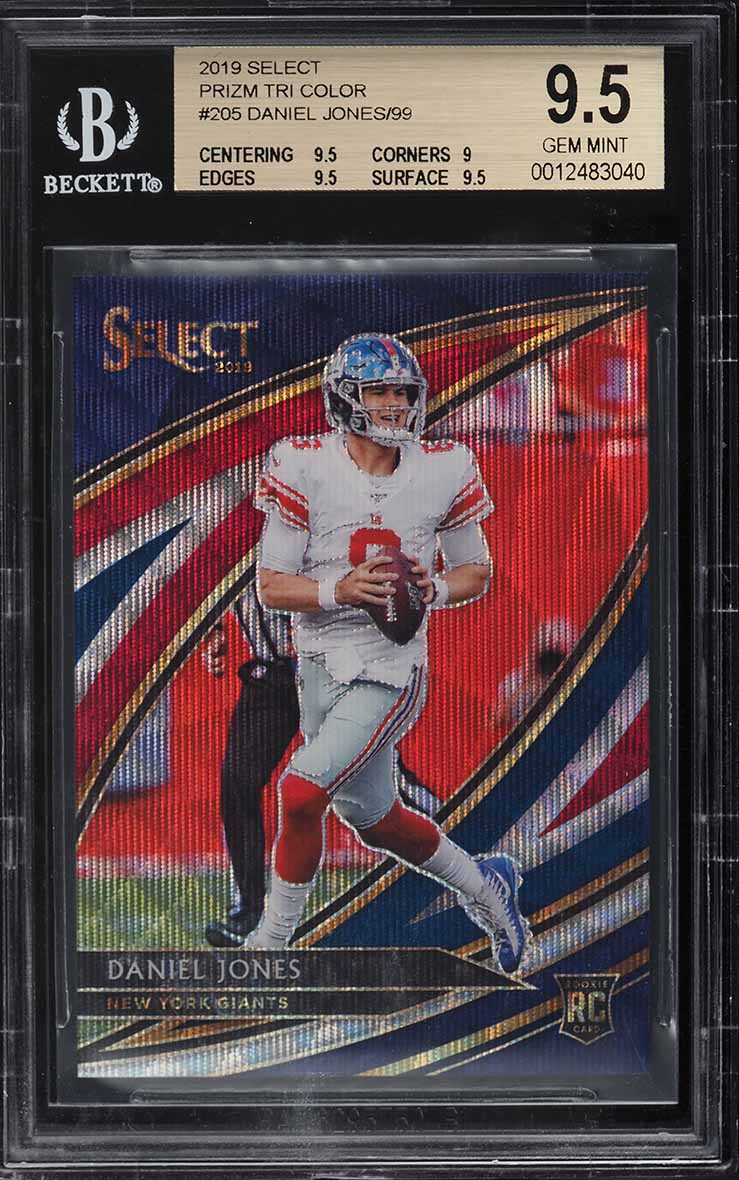 2019 Select Field Level Tri Color Prizm Daniel Jones ROOKIE /99 BGS 9.5 GEM MINT