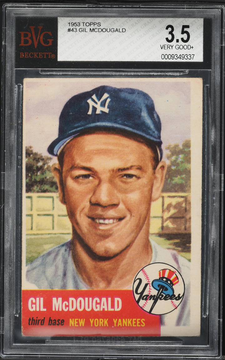 1953 Topps Gil McDougald #43 BVG 3.5 VG+