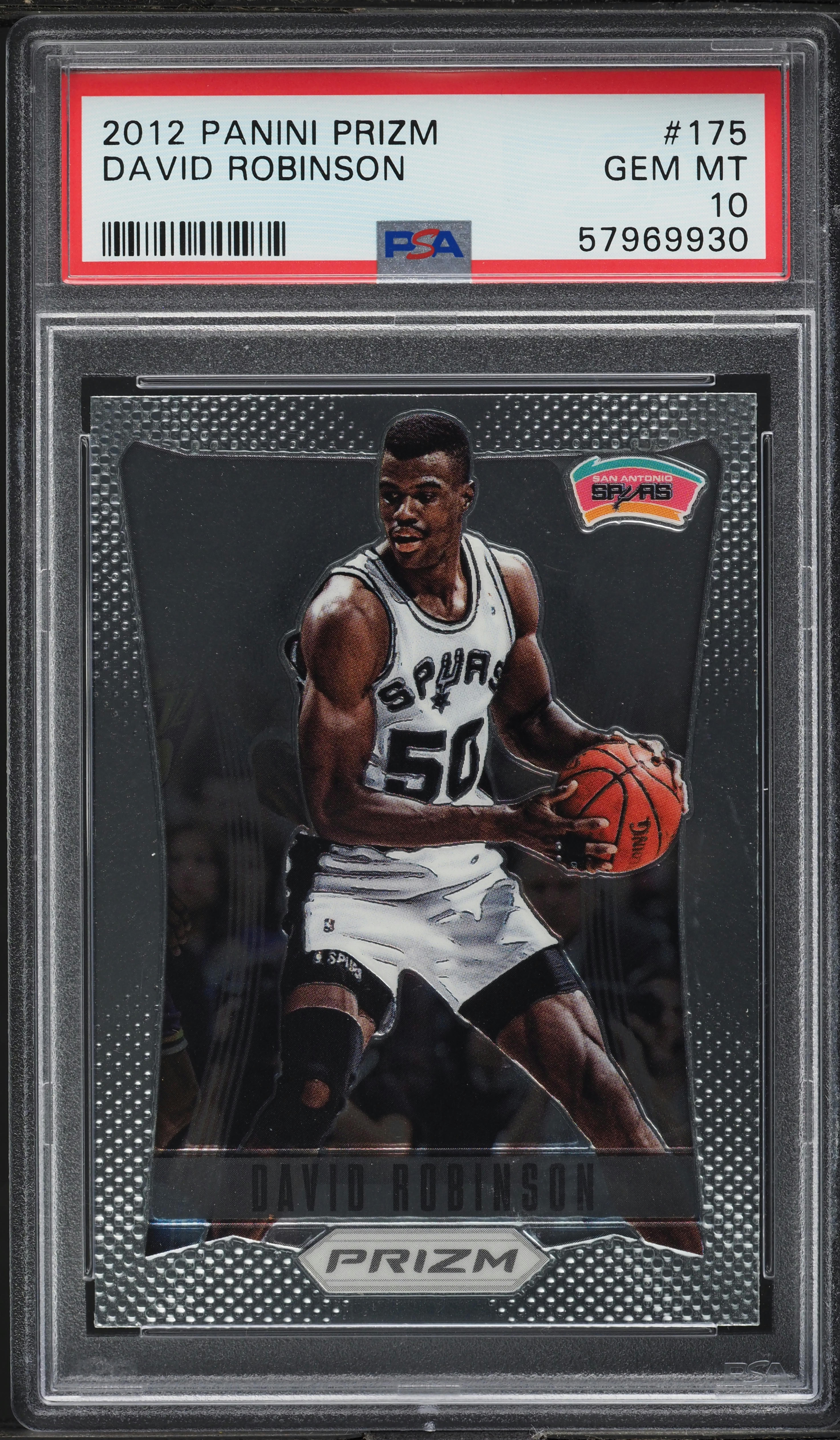 2012 Panini Prizm David Robinson #175 PSA 10 GEM MINT