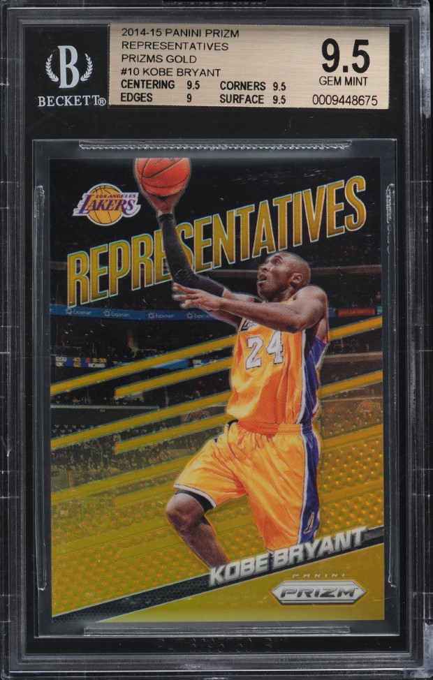 2014 Panini Prizm Representatives Gold Kobe Bryant /10 #10 BGS 9.5 GEM MINT