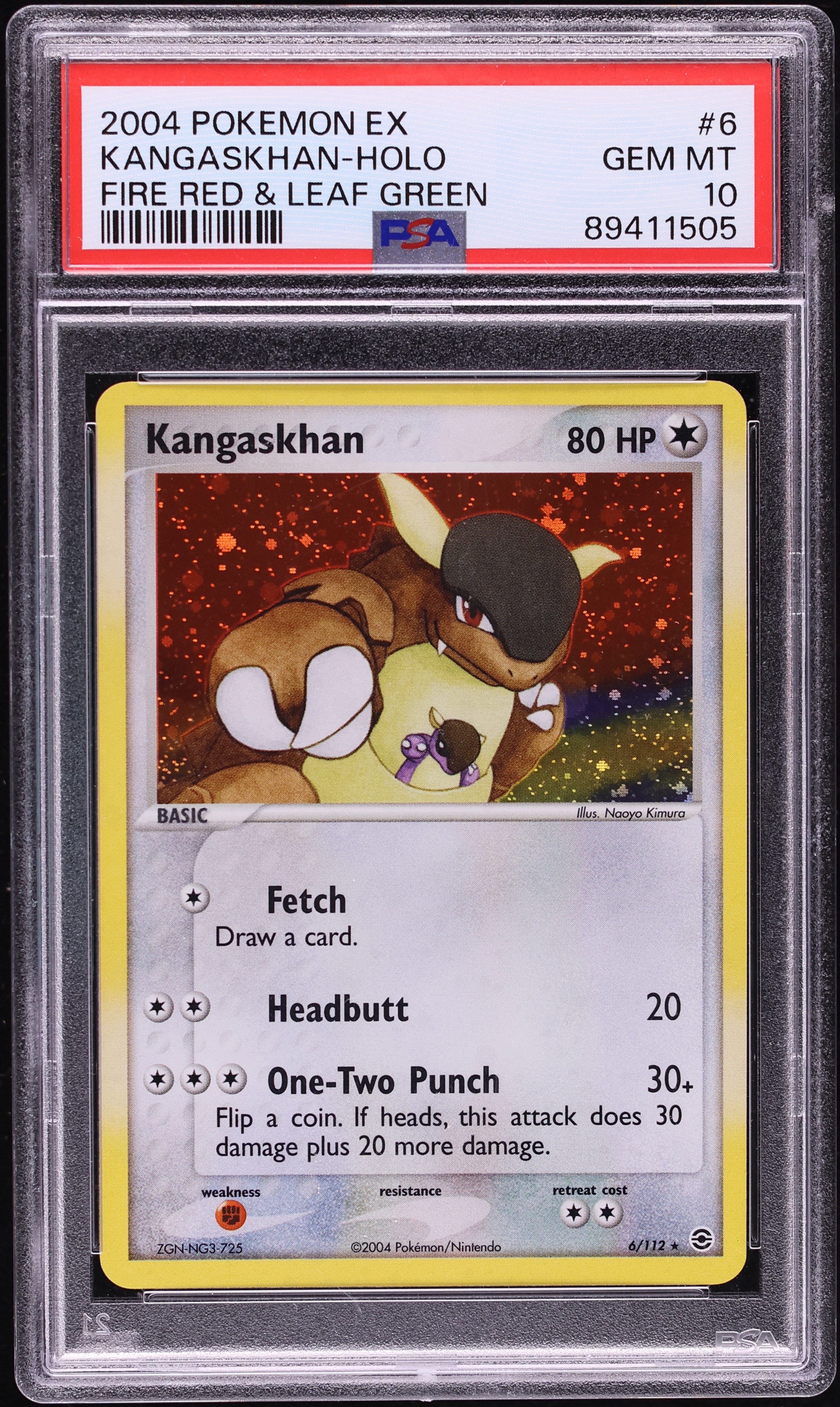 2004 Pokemon EX Fire Red Leaf Green Holo Kangaskhan #6 PSA 10 GEM MINT