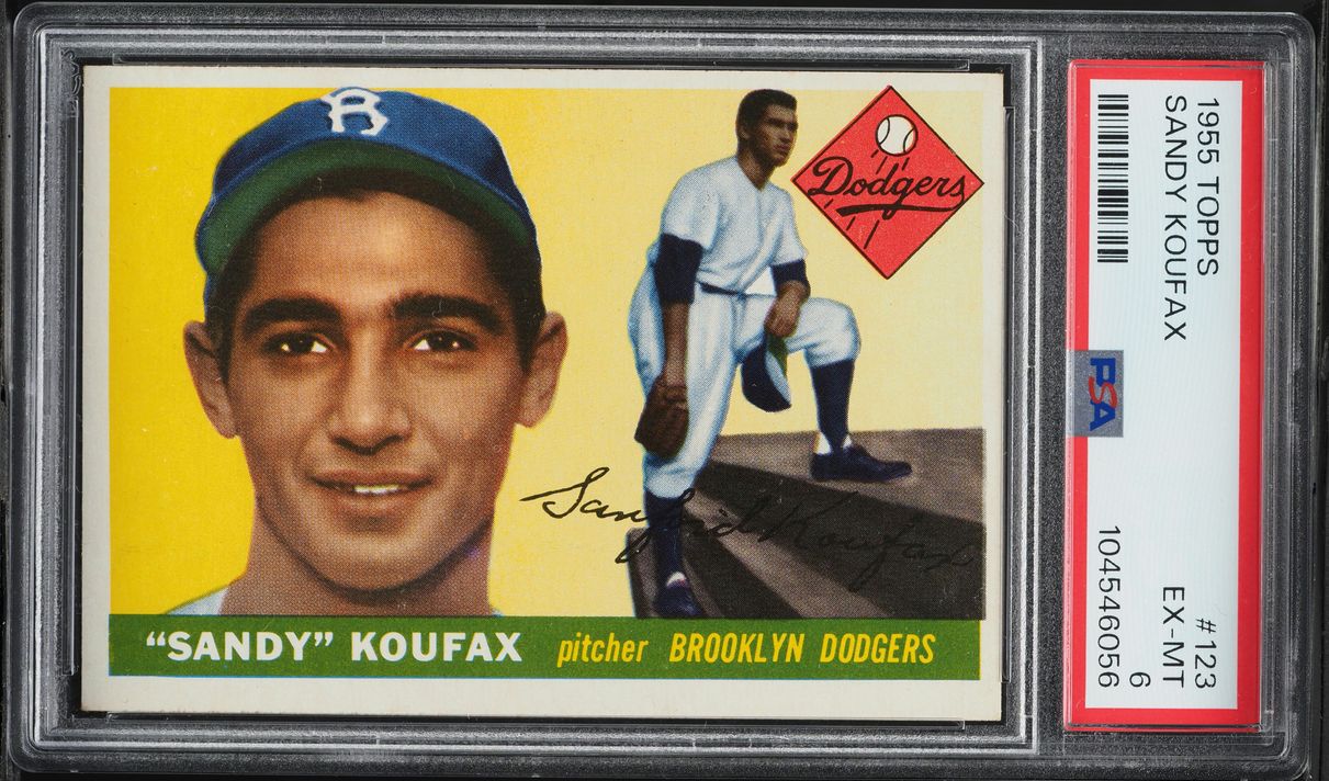1955 Topps Sandy Koufax ROOKIE #123 PSA 6 EXMT