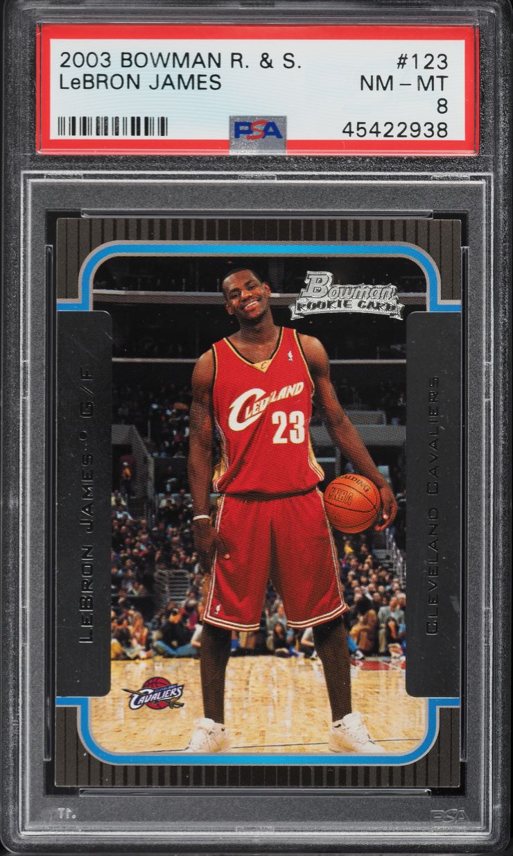 2003 Bowman Rookies & Stars LeBron James ROOKIE #123 PSA 8 NM-MT
