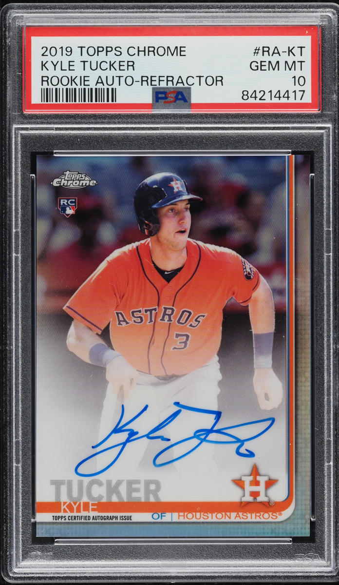 2019 Topps Chrome Refractor Kyle Tucker ROOKIE AUTO /499 #RA-KT PSA 10 GEM MINT