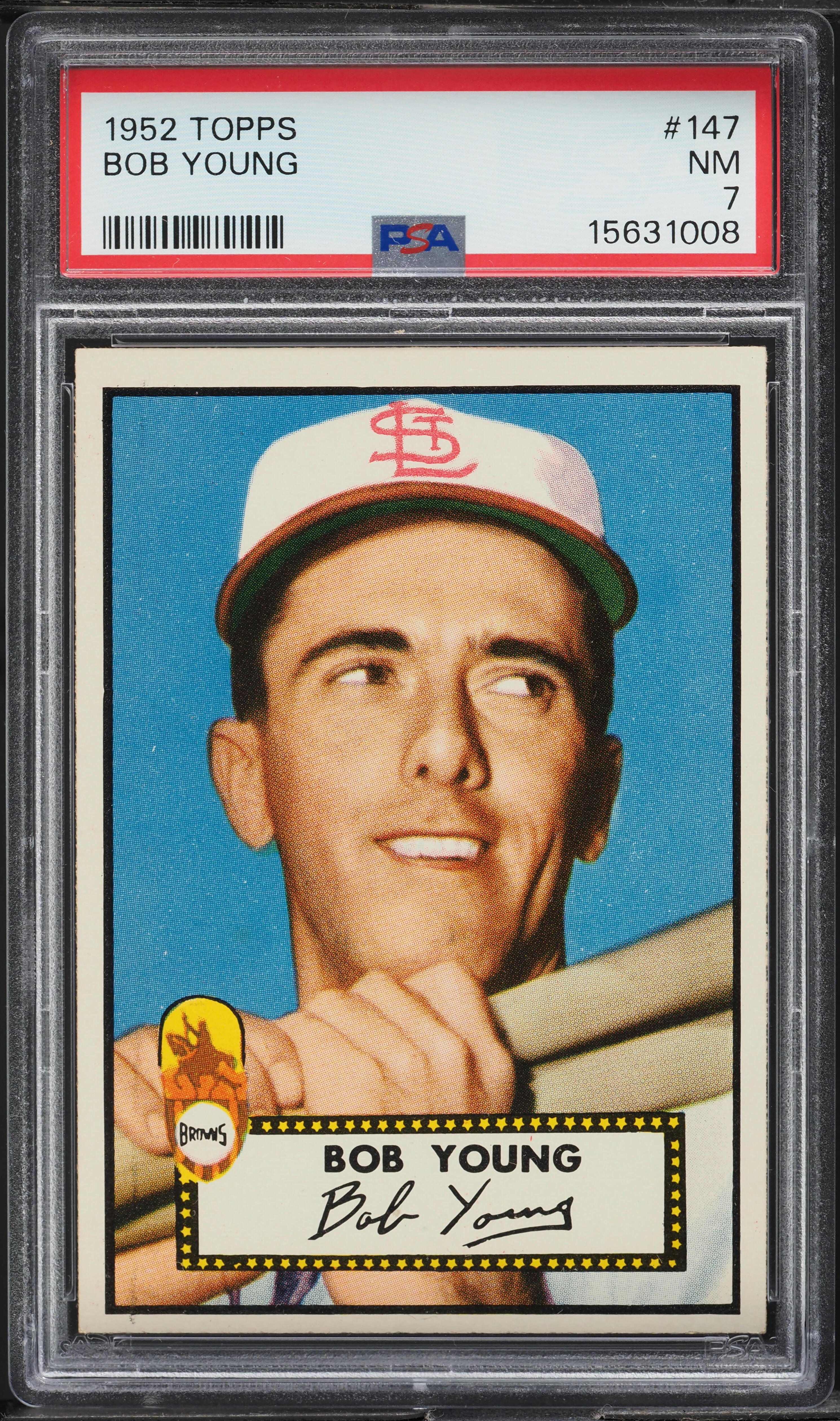 1952 Topps Bob Young #147 PSA 7 NRMT