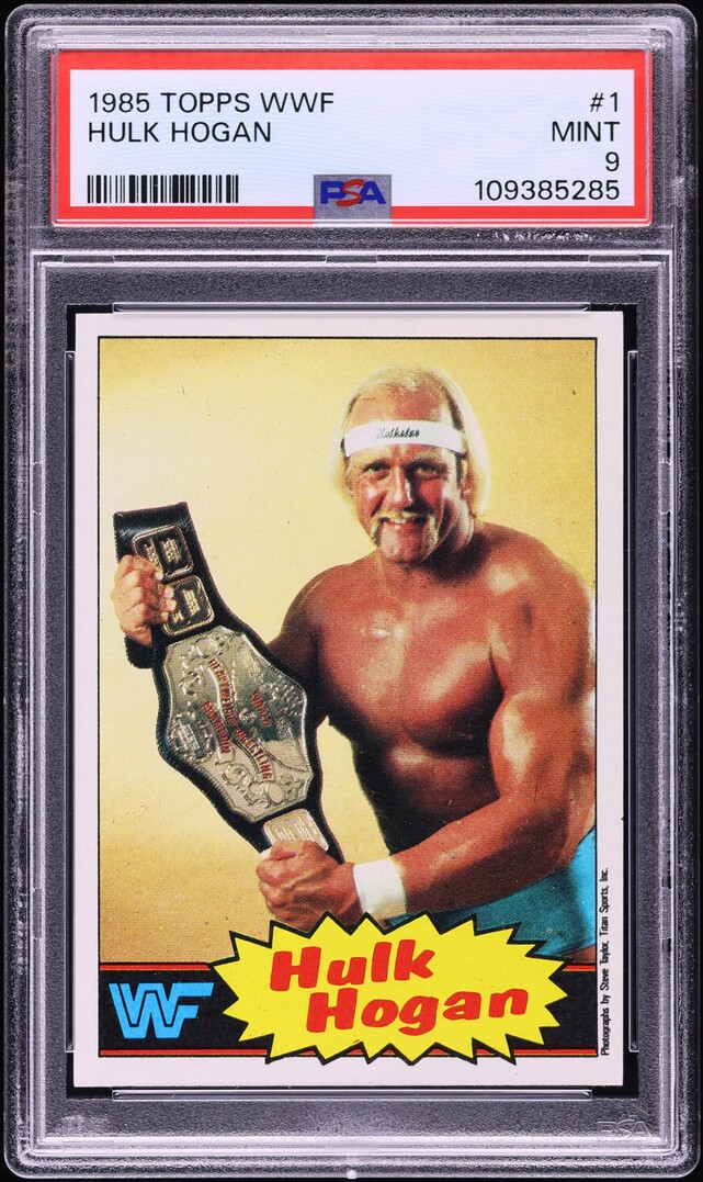 1985 Topps WWF Wrestling Hulk Hogan #1 PSA 9 MINT
