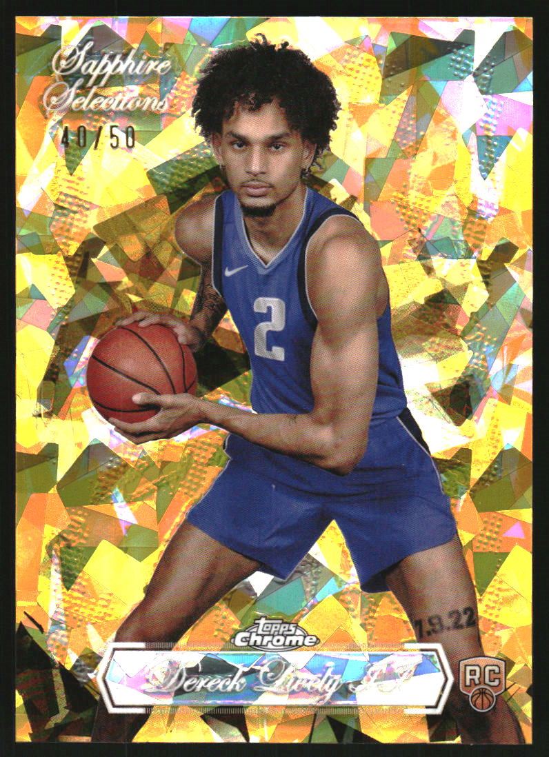 2023-24 Topps Chrome Sapphire Sapphire Selections Gold Dereck Lively II RC /50