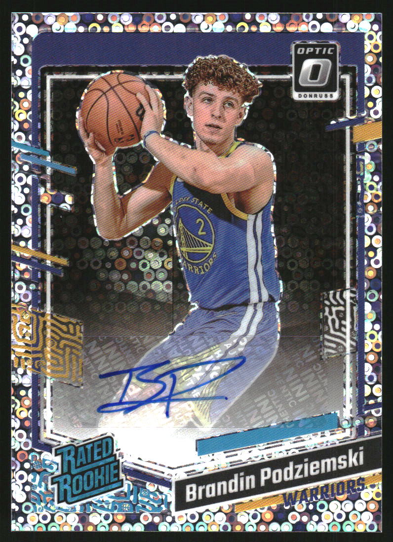 2023-24 Donruss Optic Fast Break #256 Brandin Podziemski RC Auto