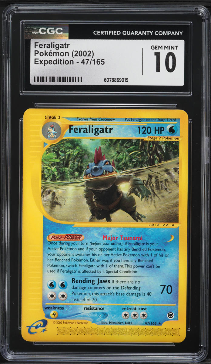 2002 Pokemon Expedition Feraligatr #47 CGC 10 GEM MINT