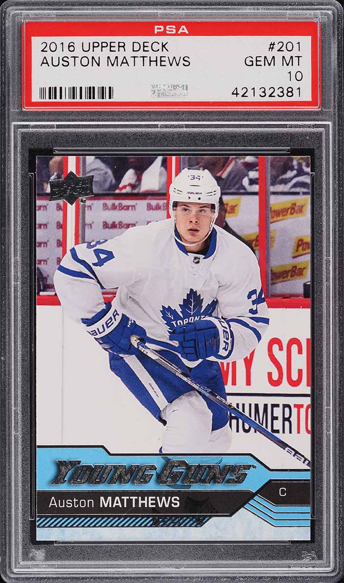 2016 Upper Deck Young Guns Auston Matthews ROOKIE #201 PSA 10 GEM MINT