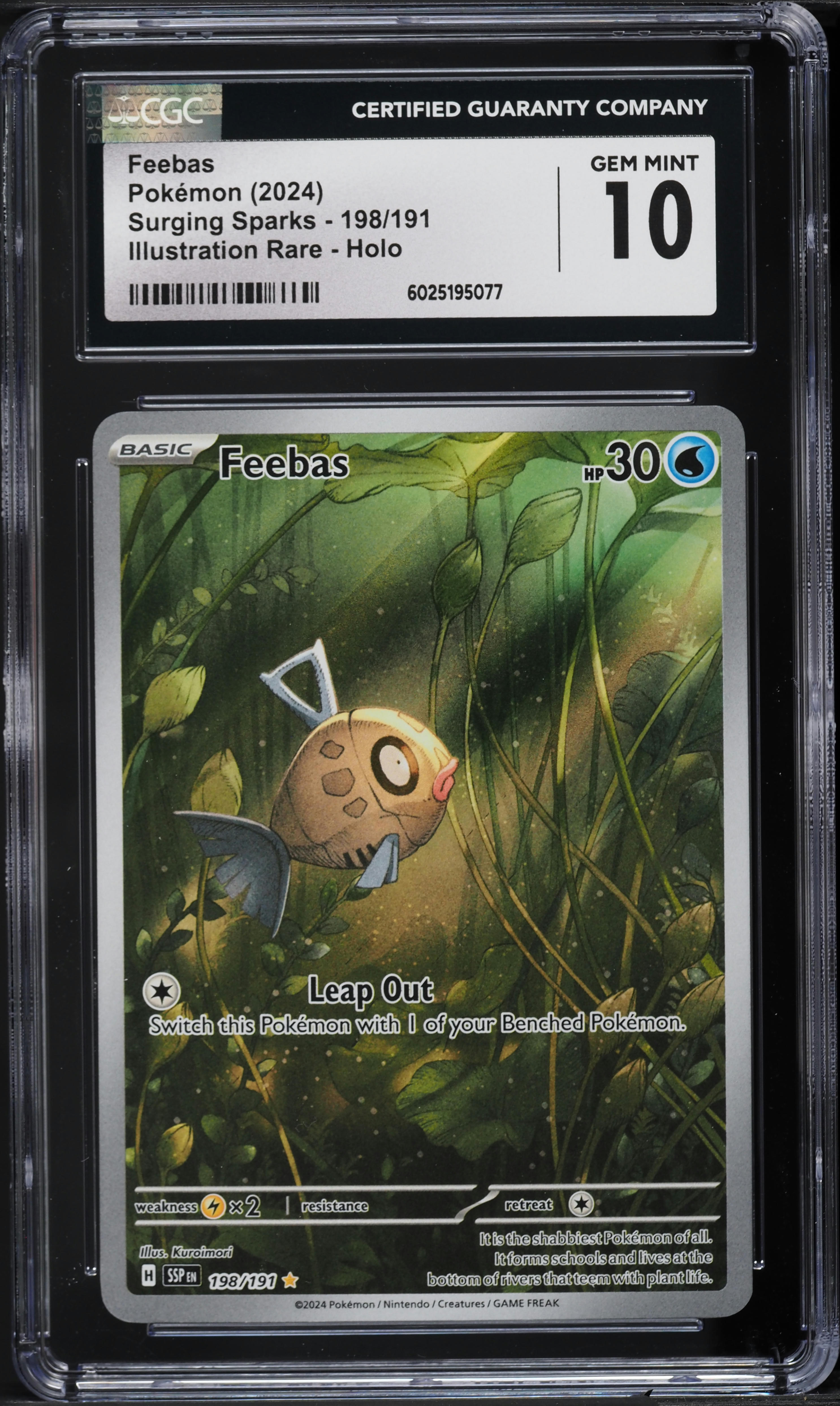 Feebas 2024 Scarlet & Violet: Surging Sparks #198/191 Illustration Rare ...
