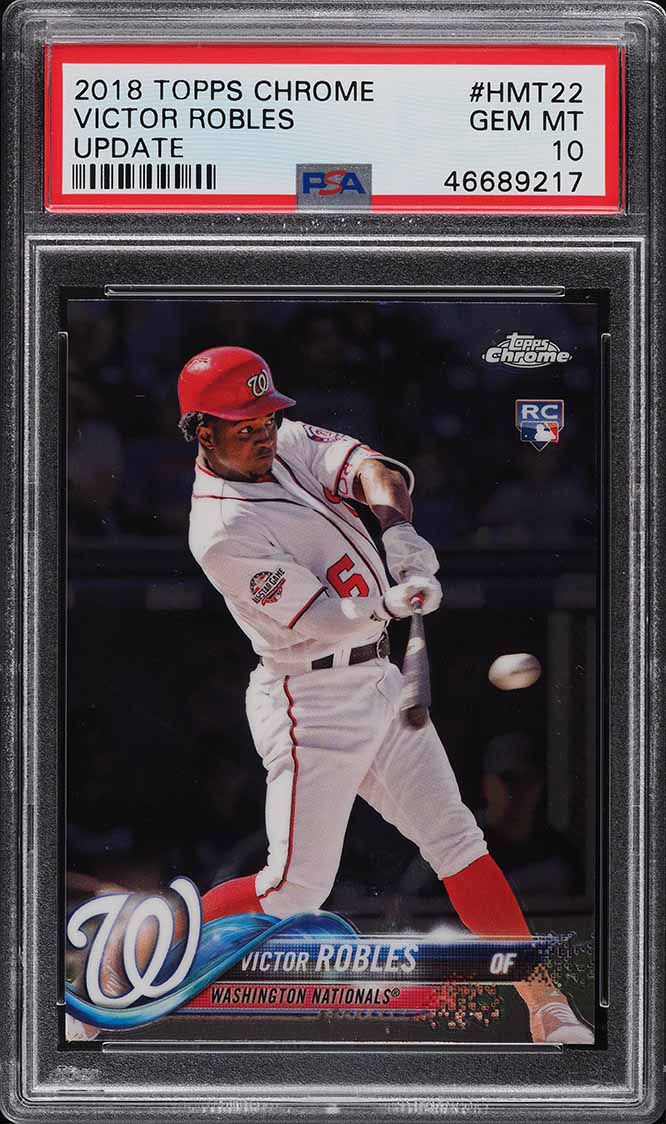 2018 Topps Chrome Update Victor Robles ROOKIE RC #HMT22 PSA 10 GEM MINT