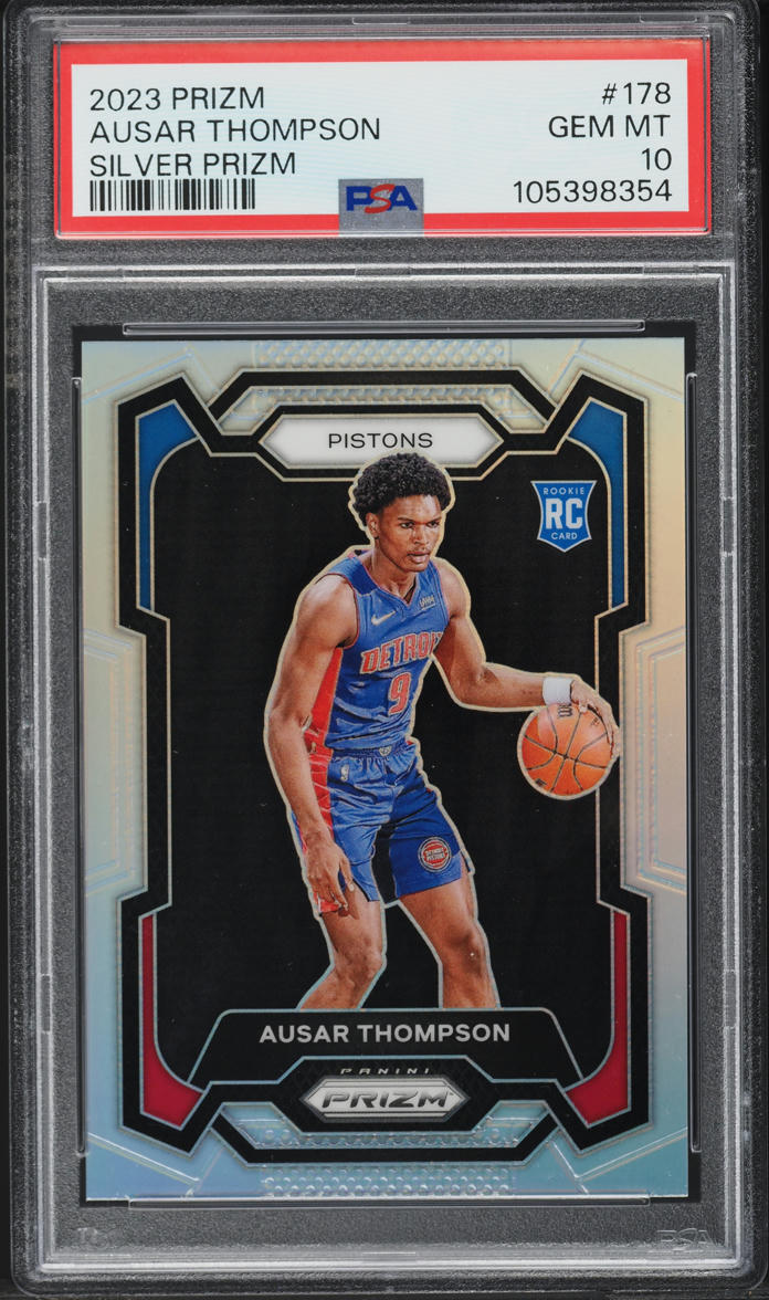 2023 Panini Prizm Silver Ausar Thompson ROOKIE #178 PSA 10 GEM MINT