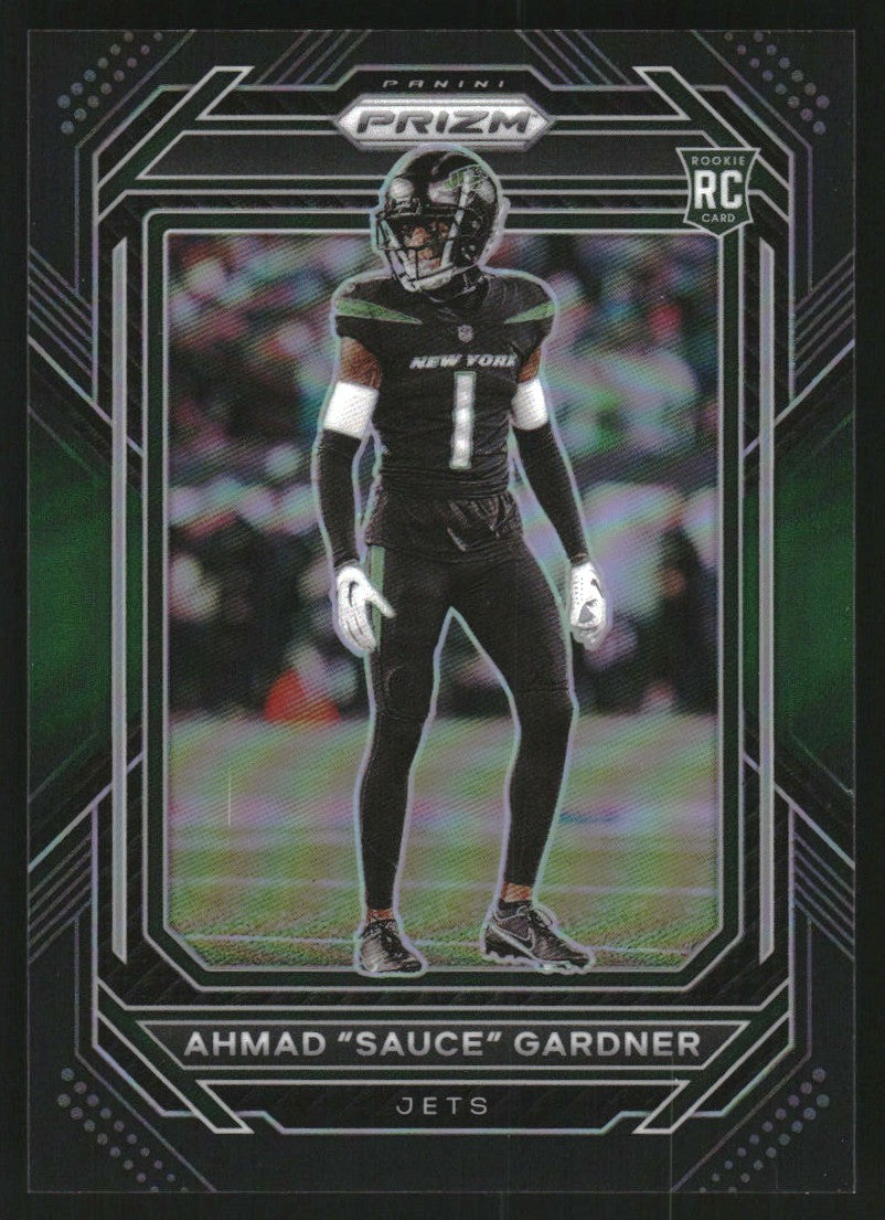 2022 Panini Chronicles Prizm Black Green #22 Ahmad Gardner RC Rookie /49