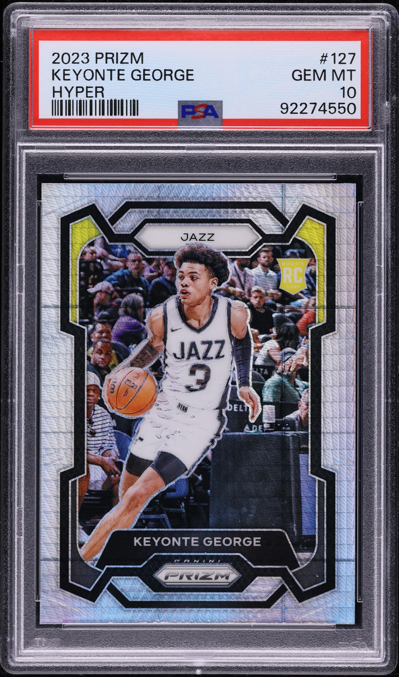 2023 Panini Prizm Hyper Keyonte George ROOKIE #127 PSA 10 GEM MINT
