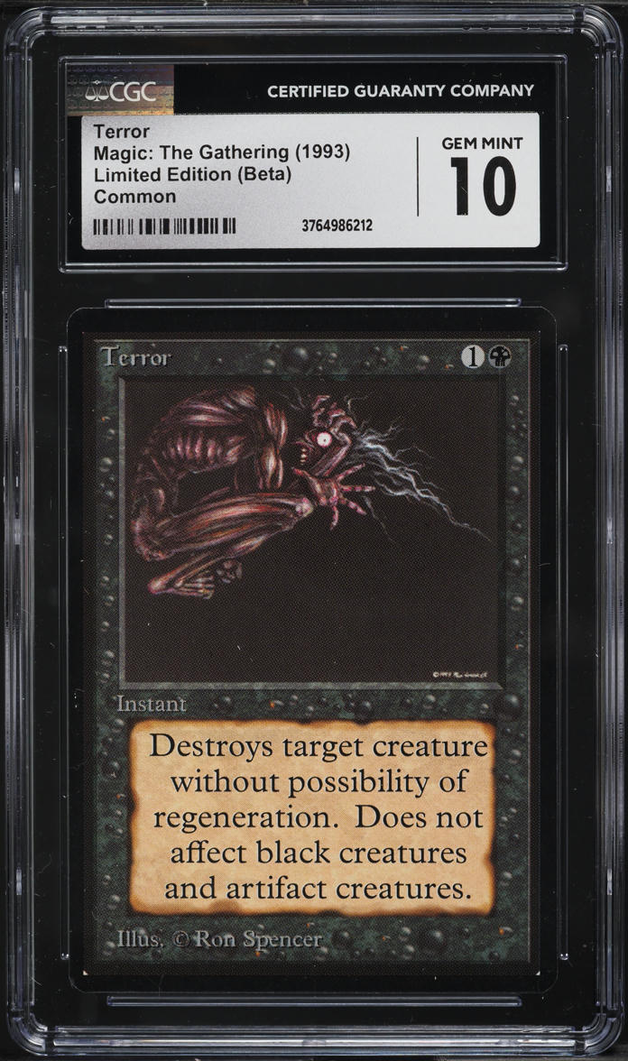 1993 Magic The Gathering MTG Beta Terror CGC 10 GEM MINT