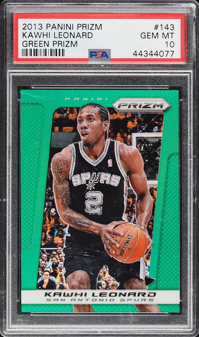 2013 Panini Prizm Green Kawhi Leonard #143 PSA 10 GEM MINT