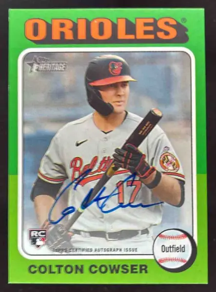 2024 Topps Heritage Real One Autographs #ROA-CC Colton Cowser RC Auto