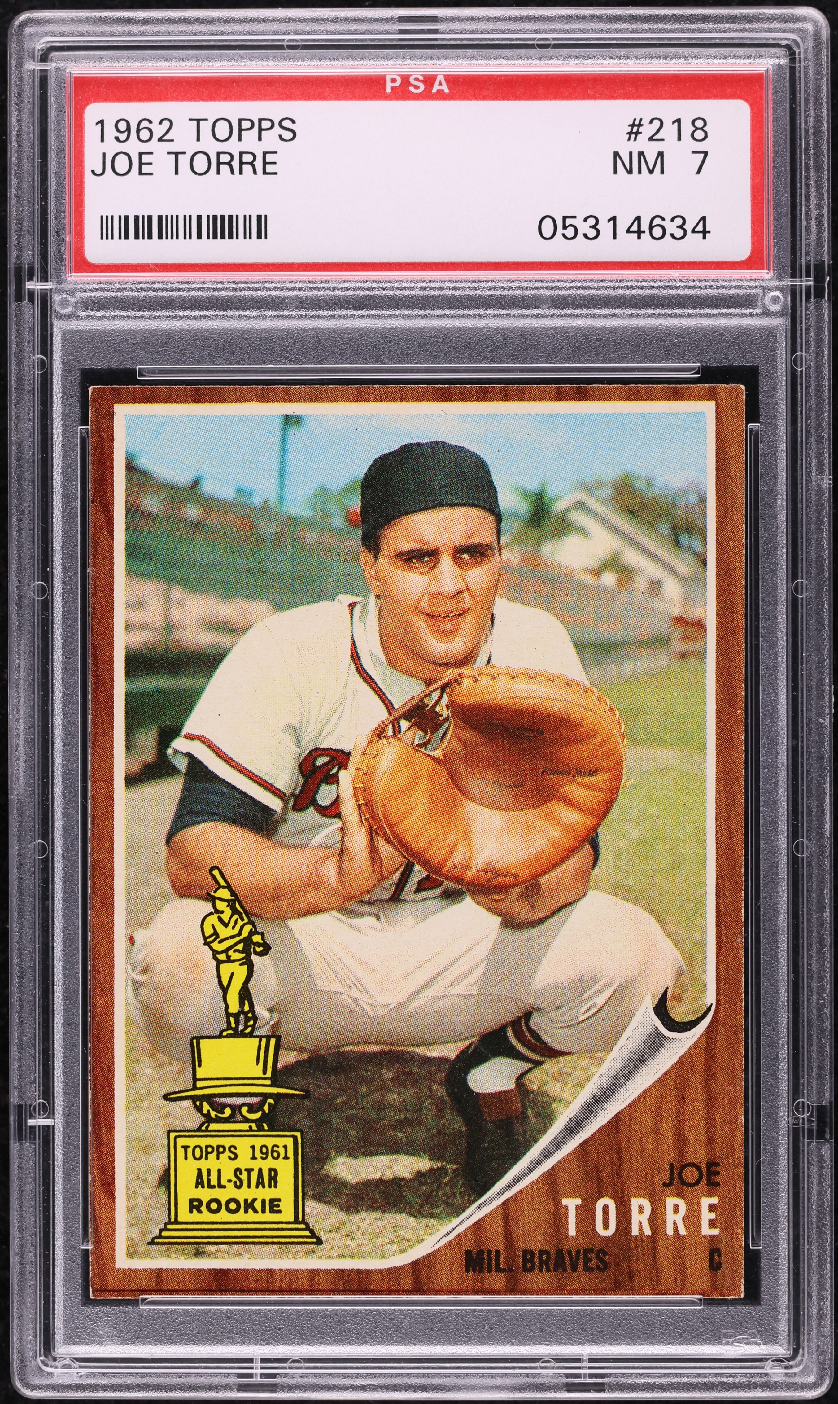 1962 Topps Joe Torre ROOKIE #218 PSA 7 NRMT