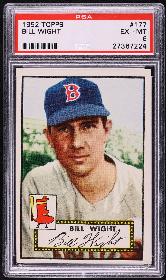 1952 Topps Bill Wight #177 PSA 6 EXMT