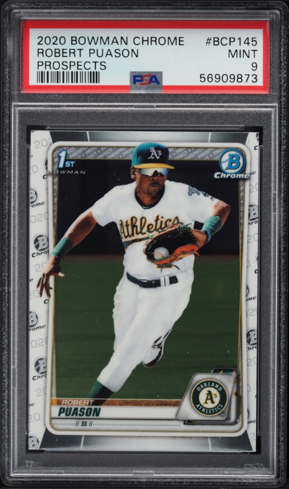 2020 Bowman Chrome Prospects Robert Puason ROOKIE #BCP-145 PSA 9 MINT