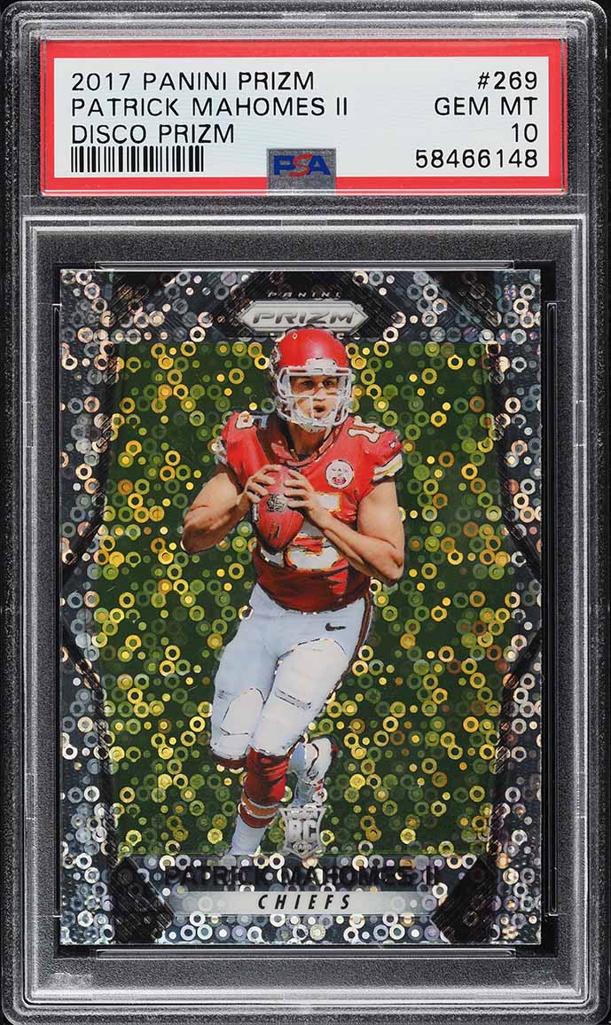2017 Panini Prizm Disco Prizms Patrick Mahomes II ROOKIE #269 PSA 10 GEM MINT