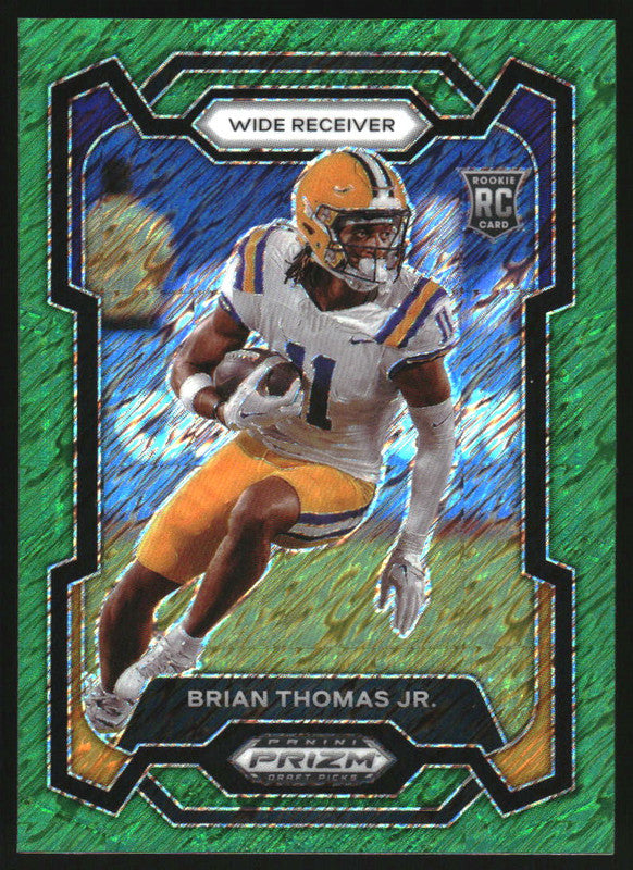 2024 Panini Prizm Draft Picks Prizms Green Shimmer #118 Brian Thomas Jr. RC /8