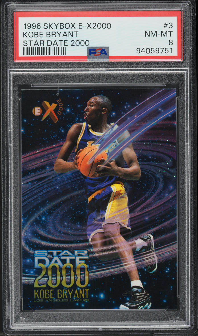 1996 Skybox E-X2000 Star Date 2000 Kobe Bryant ROOKIE #3 PSA 8 NM-MT