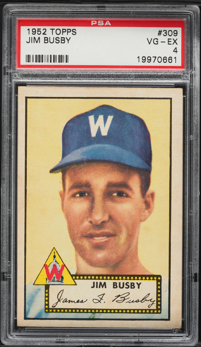 1952 Topps Jim Busby #309 PSA 4 VGEX