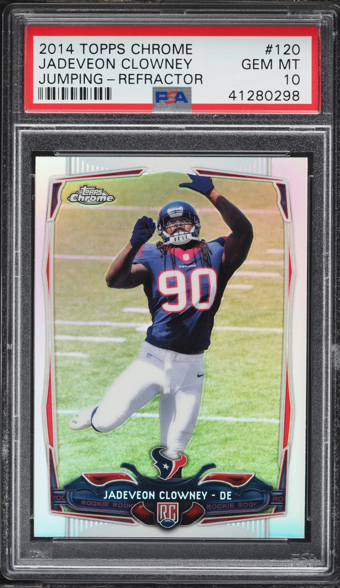 2014 Topps Chrome Jumping Refractor Jadeveon Clowney ROOKIE #120 PSA 10 GEM MINT