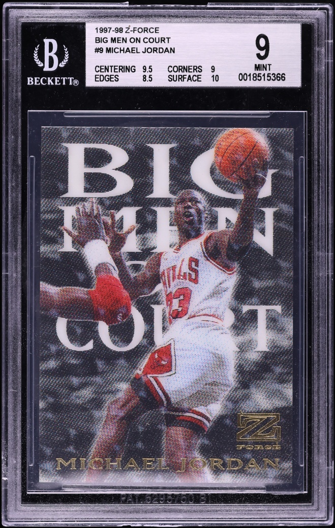 Michael Jordan 1997 Skybox Z-Force #9BMOC Big Men on Court Price