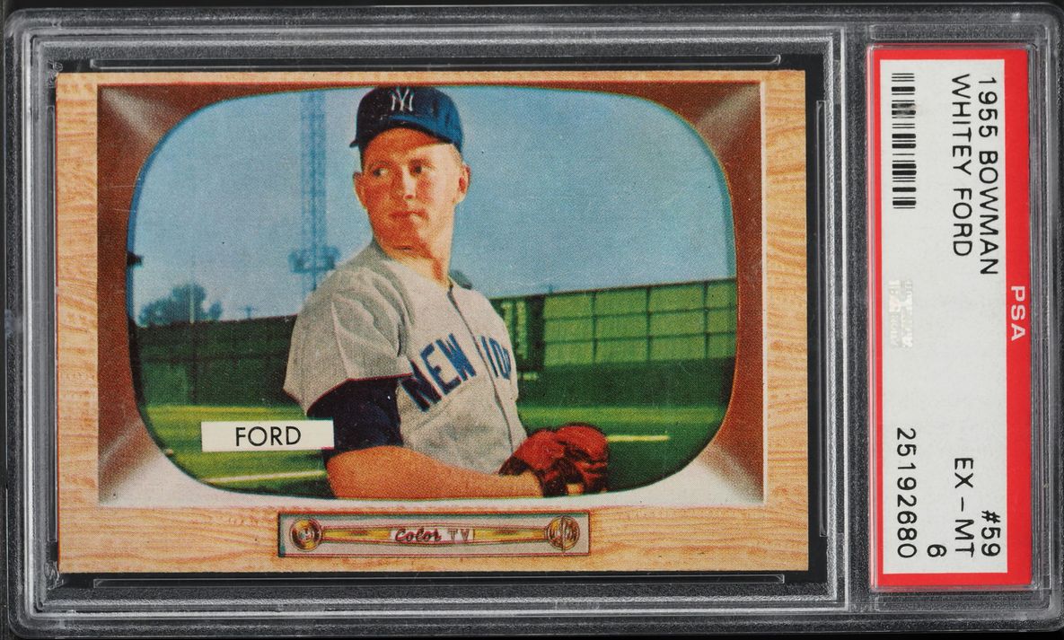 1955 Bowman Whitey Ford #59 PSA 6 EXMT