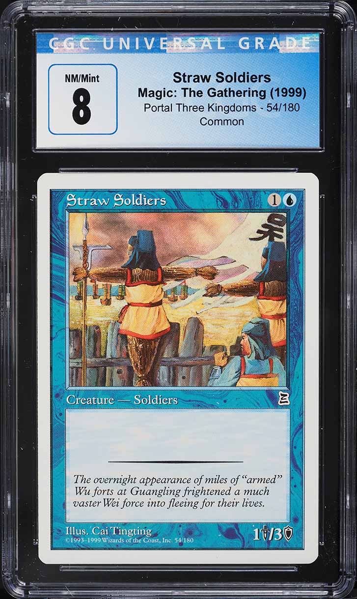 1999 Magic The Gathering MTG Portal Three Kingdoms Straw Soldiers #54 CGC 8