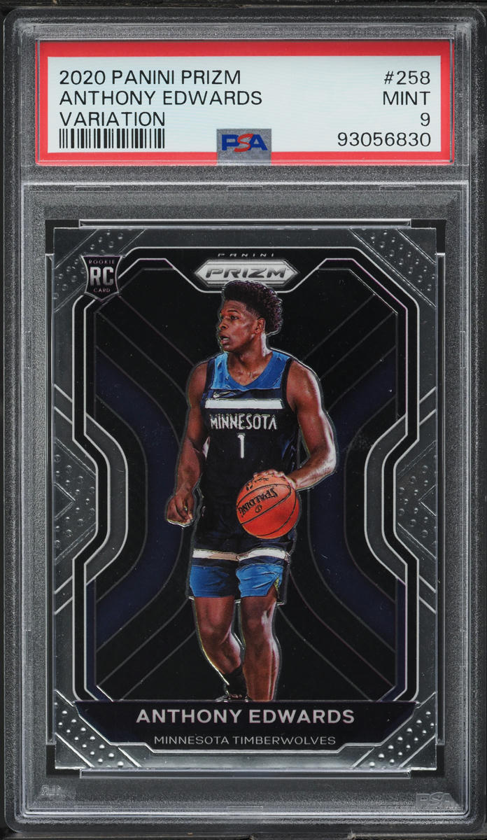 2020 Panini Prizm Variation Anthony Edwards SP ROOKIE #258 PSA 9 MINT