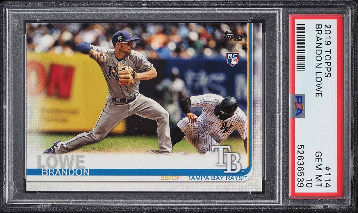 2019 Topps Brandon Lowe ROOKIE #114 PSA 10 GEM MINT