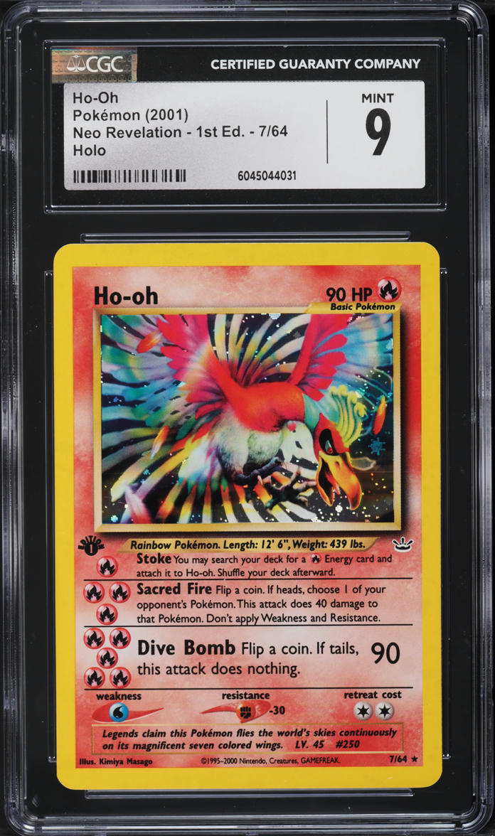 2001 Pokemon Neo Revelation 1st Edition Holo Ho-Oh #7 CGC 9 MINT