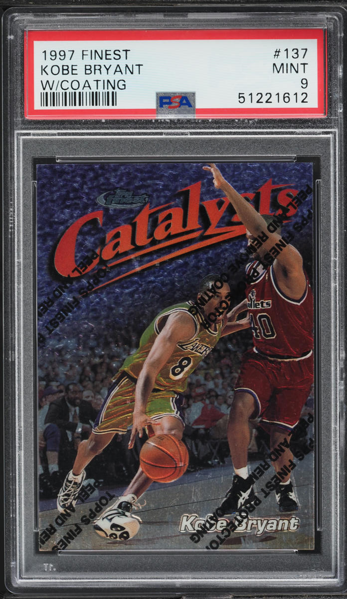 1997 Finest Basketball w/ Coating Kobe Bryant #137 PSA 9 MINT