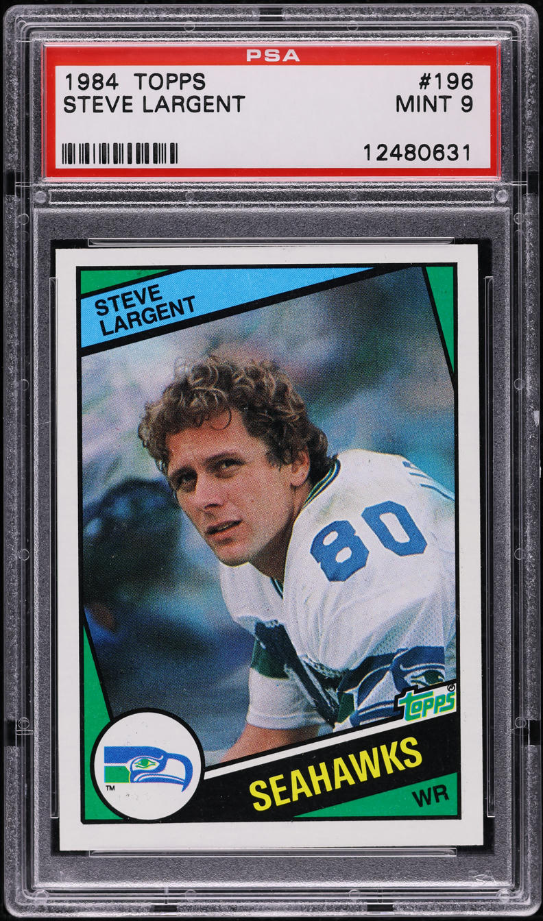 1984 Topps Football Steve Largent #196 PSA 9 MINT