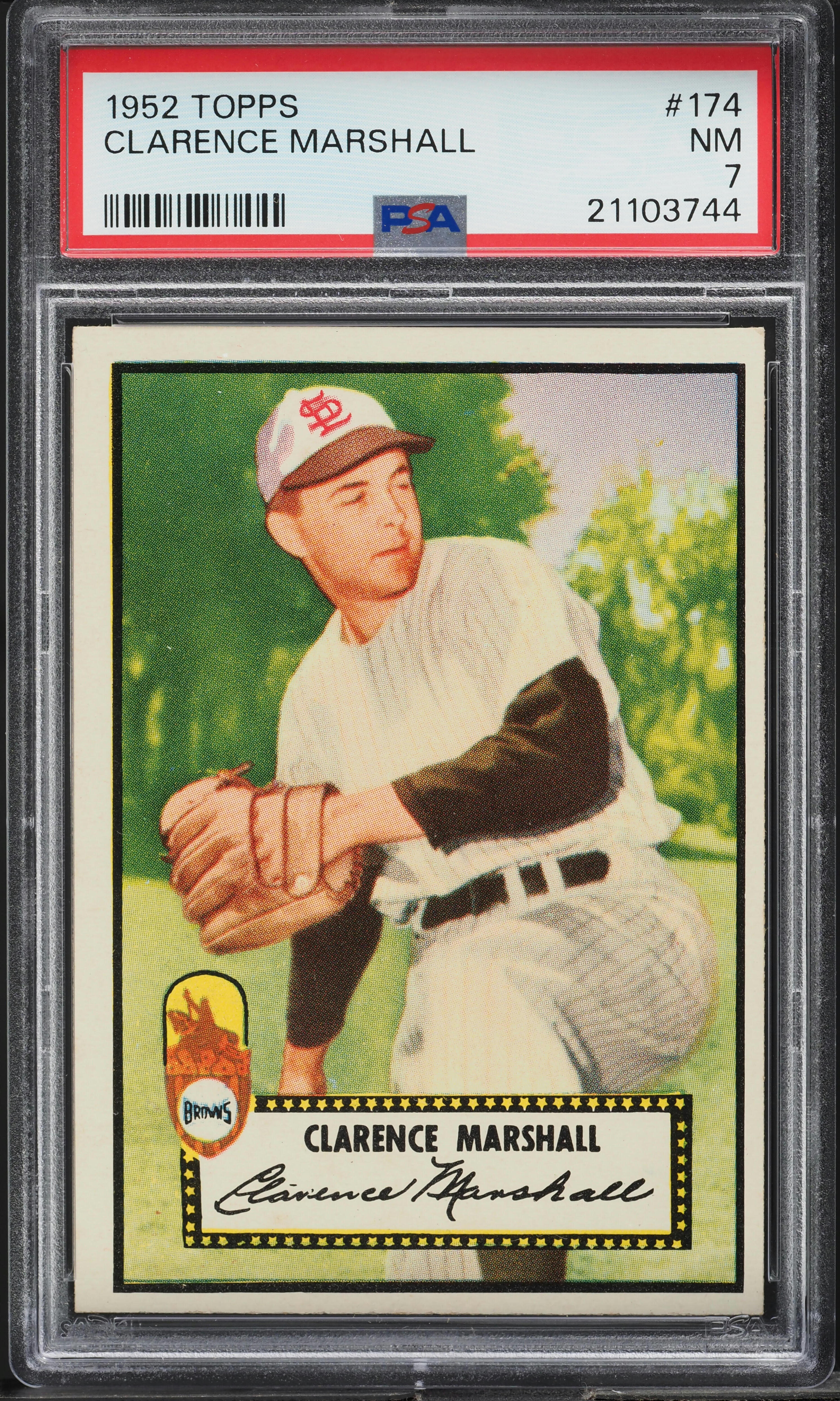 1952 Topps Clarence Marshall #174 PSA 7 NRMT