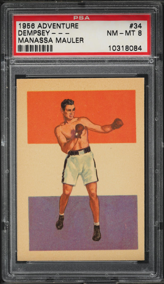 1956 Gum Inc. Adventure Boxing Jack Dempsey #34 PSA 8 NM-MT