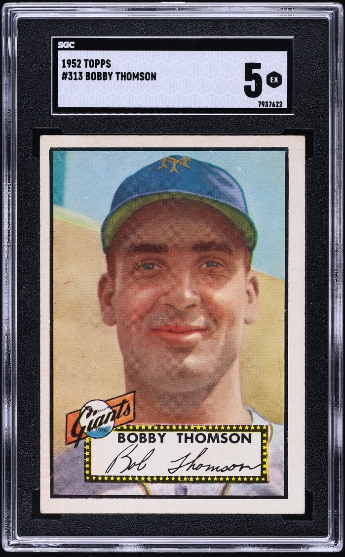 1952 Topps Bobby Thomson #313 SGC 5 EX