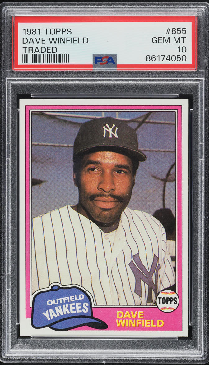 1981 Topps Traded Dave Winfield #855 PSA 10 GEM MINT