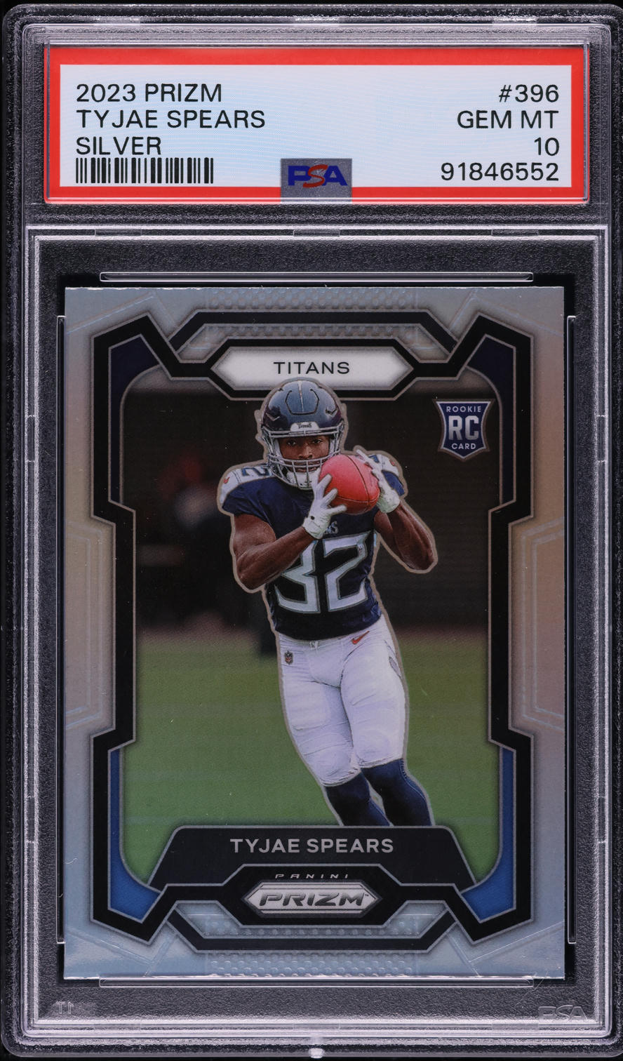 2023 Panini Prizm Silver Tyjae Spears ROOKIE #396 PSA 10 GEM MINT