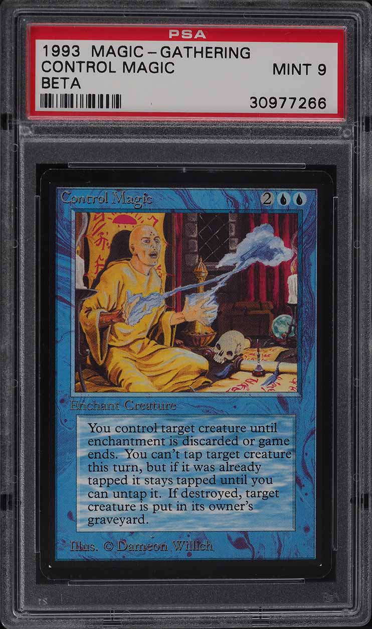 1993 Magic The Gathering MTG Beta Control Magic U B PSA 9 MINT